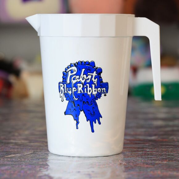 Pabst RARE Artist Series Beer Pitcher PBR x Dela RE50 Limited Collectible - Picture 2 of 4